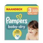 Pampers Baby Dry Windeln größe 3 | 222 Stück